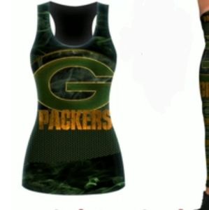 Buy 3 get 1 2022 Packers Vest + Pants Fitness Leisure Suit Size 2XL